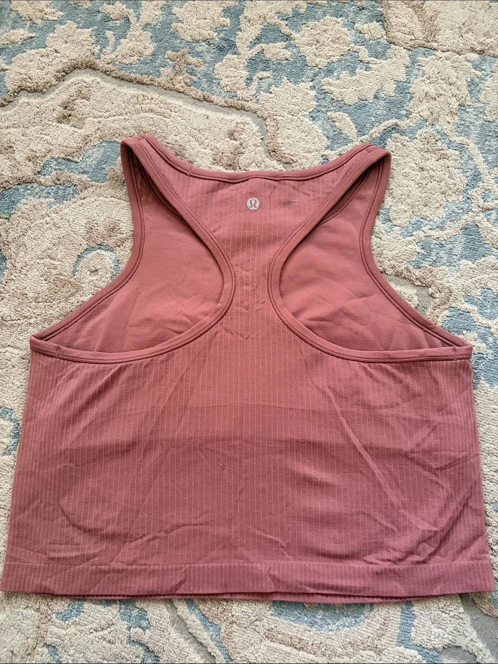 lululemon athletica Ribbed High-Neck Crop Tank - Dusty Rose Mauve